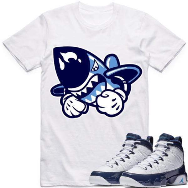 Air Jordan 9 Blue Pearl UNC Sneaker Tees Shirt - UNC BRUISER