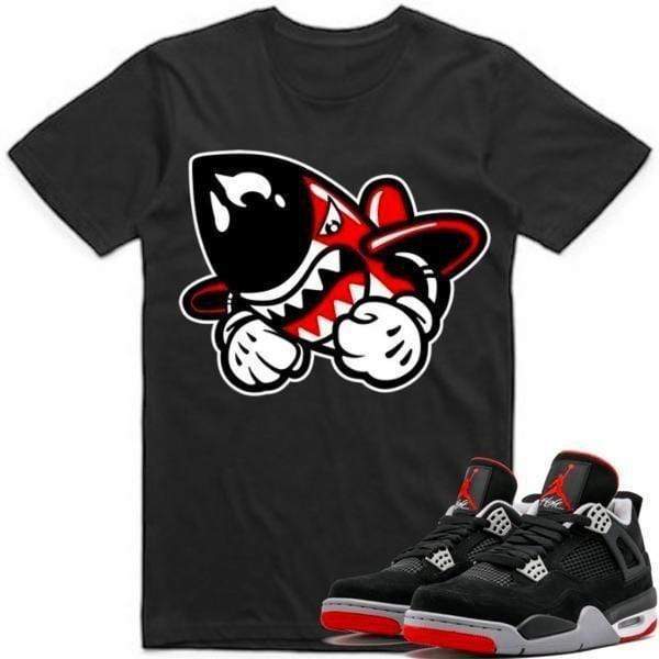 Jordan Retro 4 Bred 2019 Sneaker Tees Shirt - BRED BRUISER