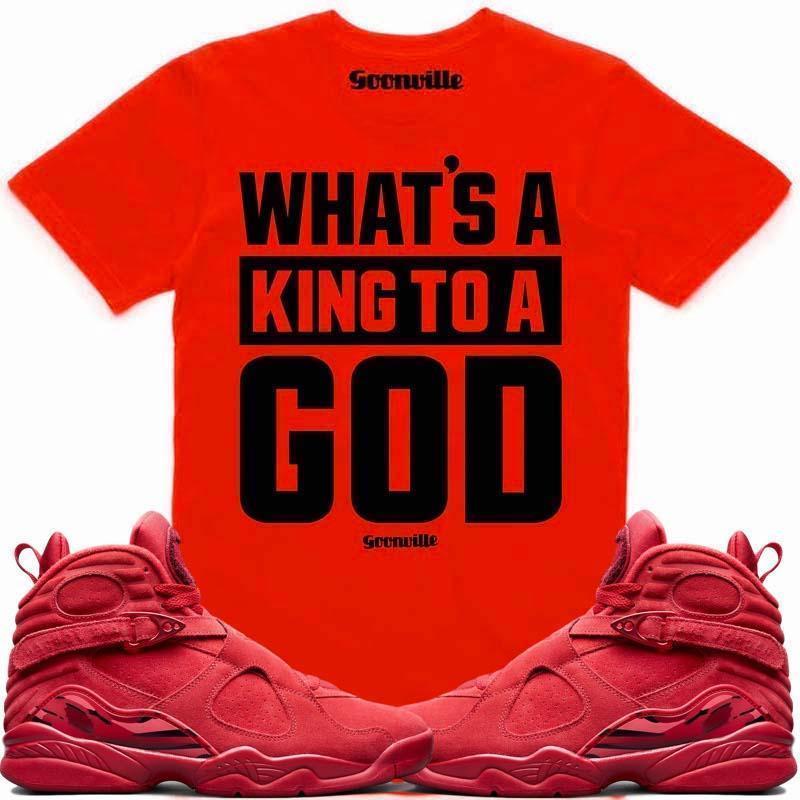 KING GOD Sneaker Tees Shirt - Jordan 8 Valentines