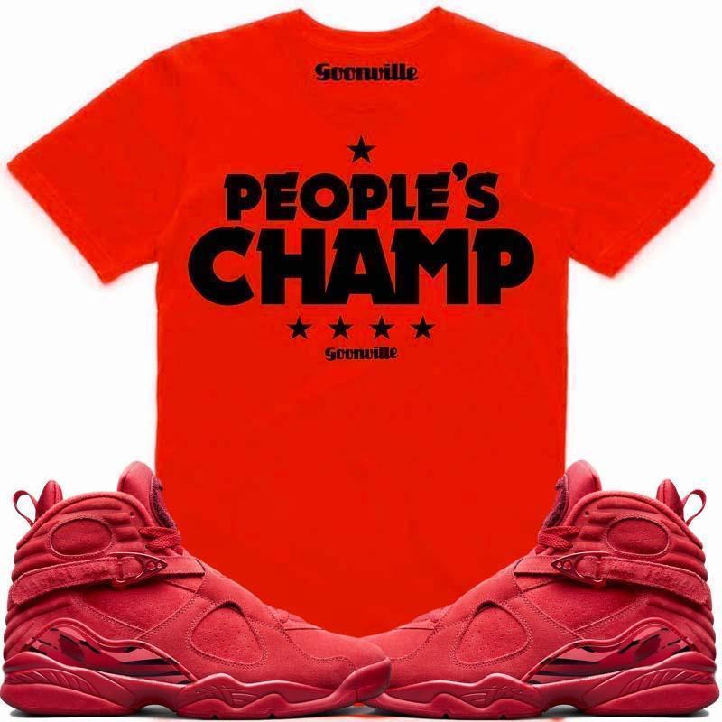 PEOPLE'S CHAMP Sneaker Tees Shirt - Jordan 8 Valentines