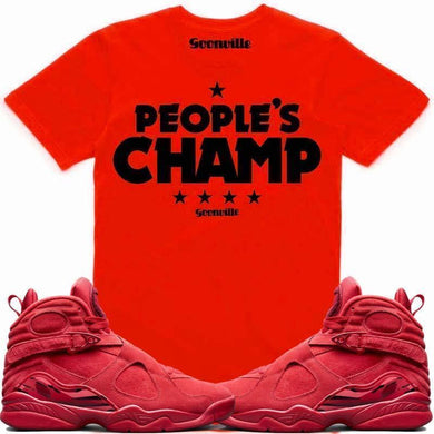 PEOPLE'S CHAMP Sneaker Tees Shirt - Jordan 8 Valentines