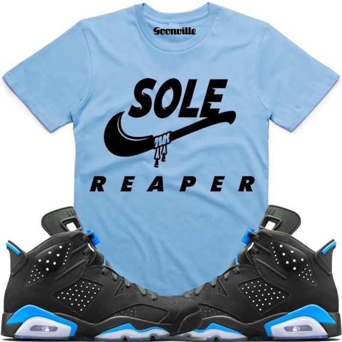 SOLE REAPER Carolina Sneaker Tees Shirt - Jordan 6 UNC