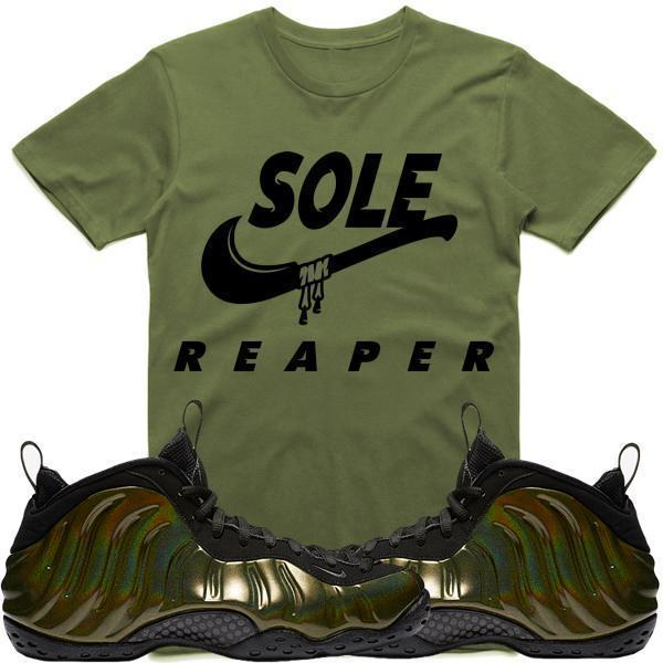 SOLE REAPER Olive Sneaker Tees Shirt - Legion Green Foamposites