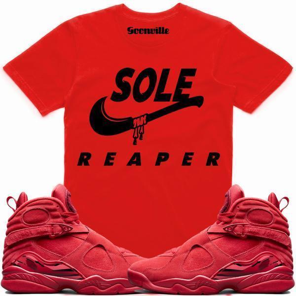 SOLE REAPER Sneaker Tees Shirt - Jordan 8 Valentines