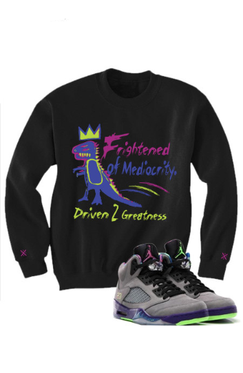 Jordan 5 Bel Airs' Black Untuckt- Frightened Sweatshirt