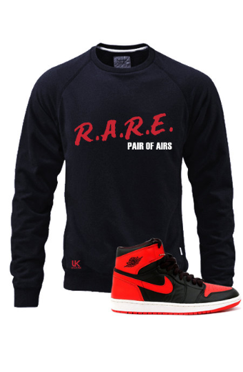 Untuckt – Rare Pair Crew Neck Matches Air Jordan 1 Bred Shoes