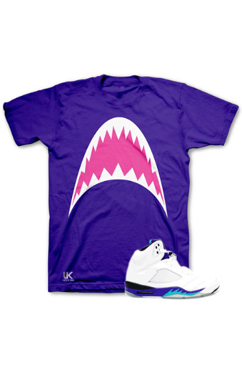 Untuckt – Blue Predator Tee Matches Air Jordan 5 Grapes