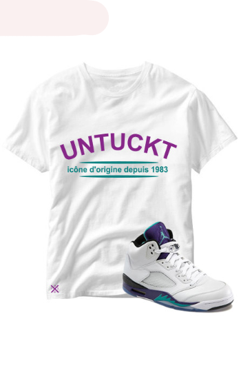 Air Jordan 5 Grapes' White Untuckt – Sour Grapes t shirt