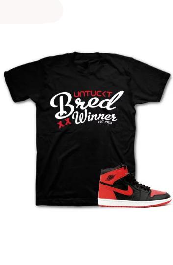 Air Jordan Bred 1's Black Untuckt – Bred Winner