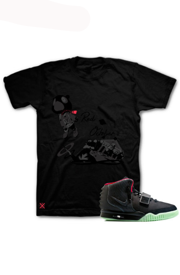 Black Air Yeezy 2's Untuckt Black October T-Shirt