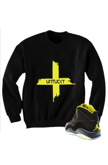 Jordan 10 Venom's Black Untuckt - Emergency Crew Neck