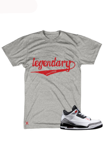 Air Jordan 3 Infrared 2's Grey Untuckt – Legendary T-shirt