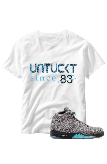 Air Jordan 5 3LAB's White Untuckt - ukLab T-shirt