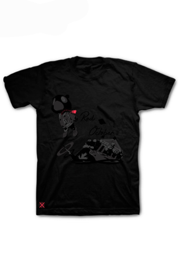 Black Air Yeezy 2's Untuckt Black October T-Shirt