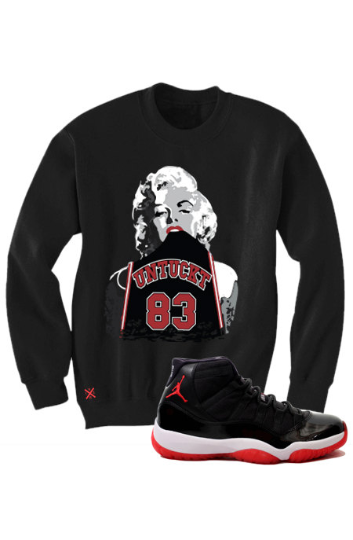 Untuckt Marilyn Monroe Matches Air Jordan 11 Bred