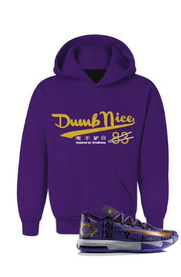 KD 6 Black History Month's violet Untuckt – Dumb Nice Hoodie