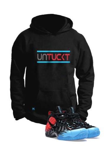 Nike Spiderman Foamposite Pro's Black Untuckt Pro Hoodie