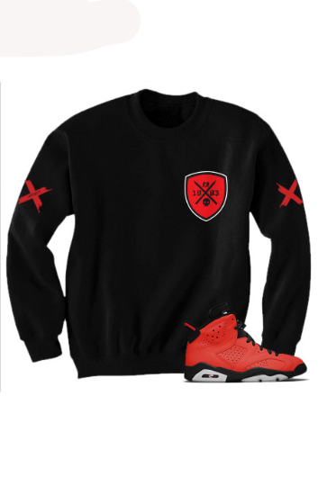 Air Jordan 6 Infrared Toro's Untuckt Mystery Crew Neck