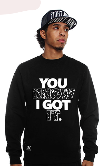 Untuckt – Black “You know I got it” Crew Neck Matches Air Jordan 5 Oreo