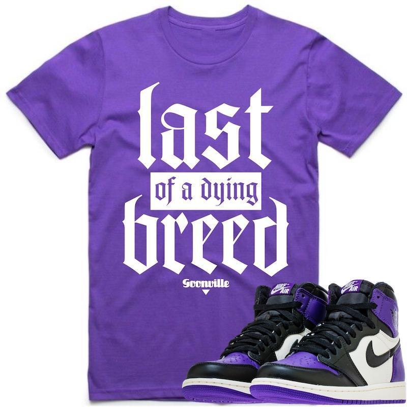 DYING BREED Purple Sneaker Tees Shirt - Jordan 1 Court Purple