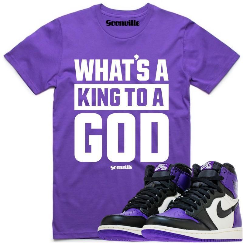 KING GOD Purple Sneaker Tees Shirt - Jordan 1 Court Purple