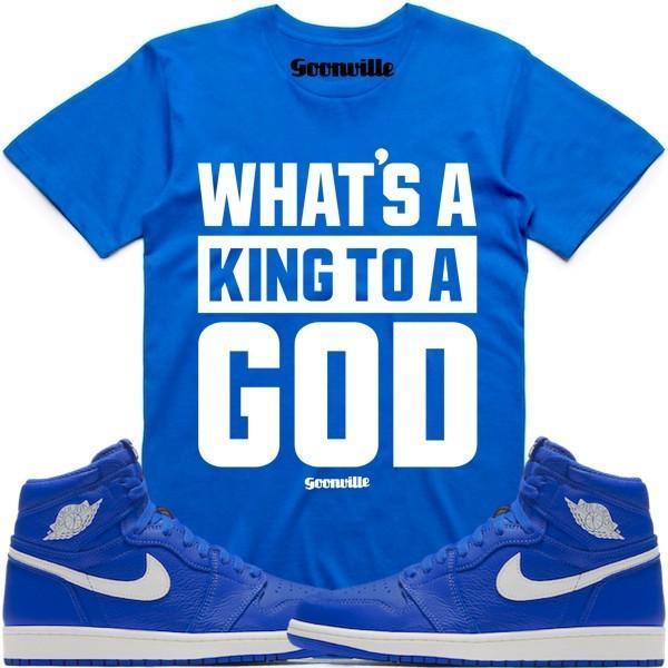 KING GOD Sneaker Tees Shirt - Jordan 1 Hyper Royal Lincoln High