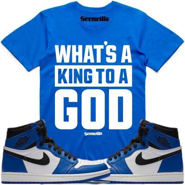 KING GOD Sneaker Tees Shirt - Jordan 1 HIGH OG Royal