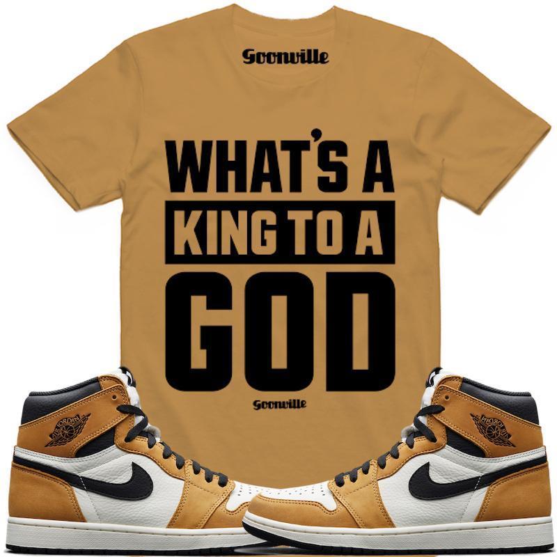 KING GOD Sneaker Tees Shirt - Jordan 1 Wheat ROY Rookie of the Year