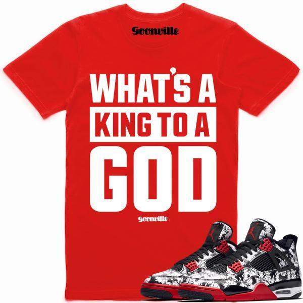 KING GOD Sneaker Tees Shirt to Match - Jordan Retro 4 Tattoo