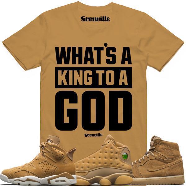 KING GOD Wheat Sneaker Tees Shirt - Jordan Golden Harvest