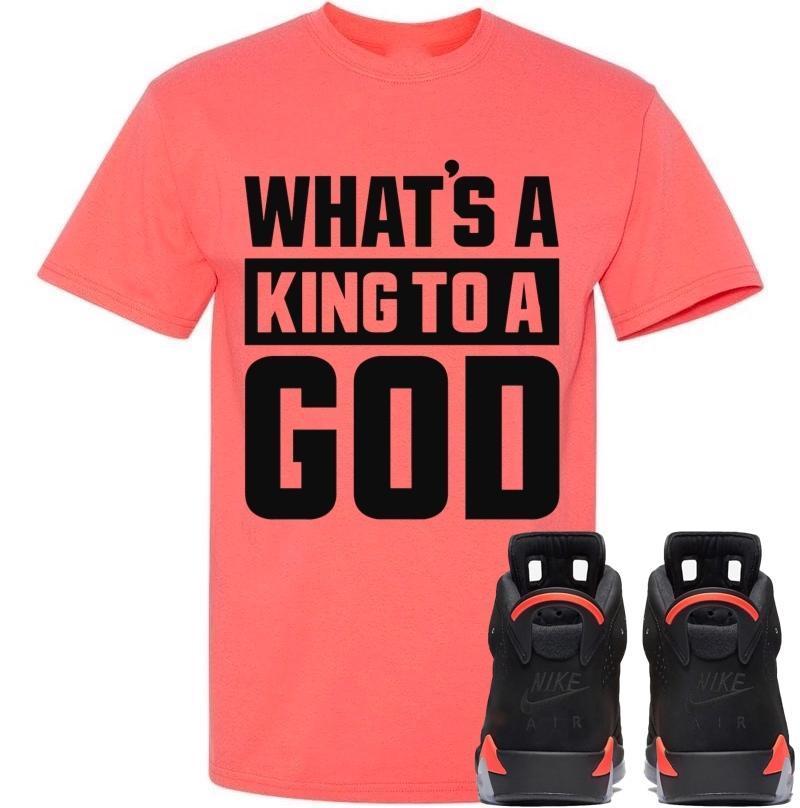 KING GOD Sneaker Tees Shirt - Jordan Retro 6 Black Infrared 2019