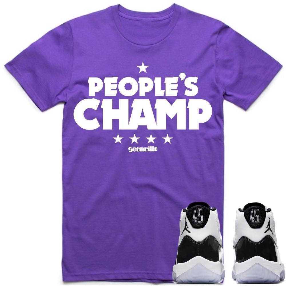 PEOPLES CHAMP Sneaker Tees Shirt to Match - Jordan Retro 11 "Concord" 45