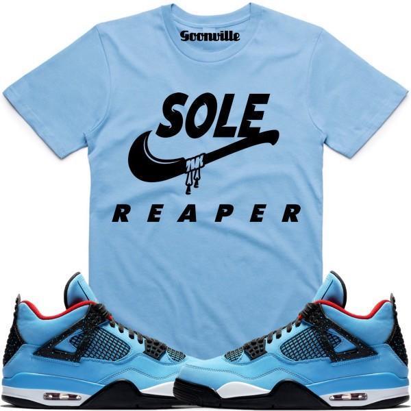 SOLE REAPER Carolina Sneaker Tees Shirt - Jordan 4 Cactus Jack