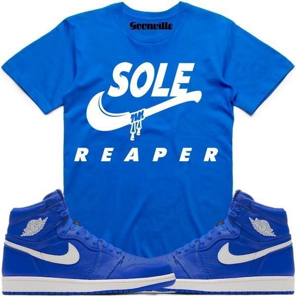 SOLE REAPER Sneaker Tees Shirt - Jordan 1 Hyper Royal Lincoln High