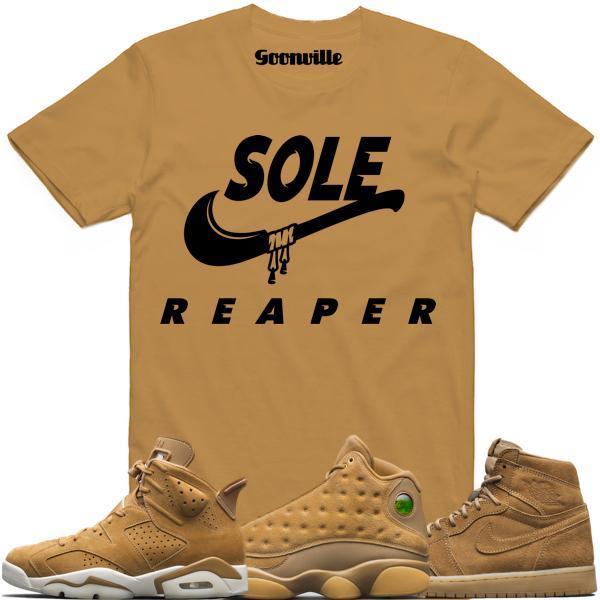 SOLE REAPER Wheat Sneaker Tees Shirt - Jordan Golden Harvest