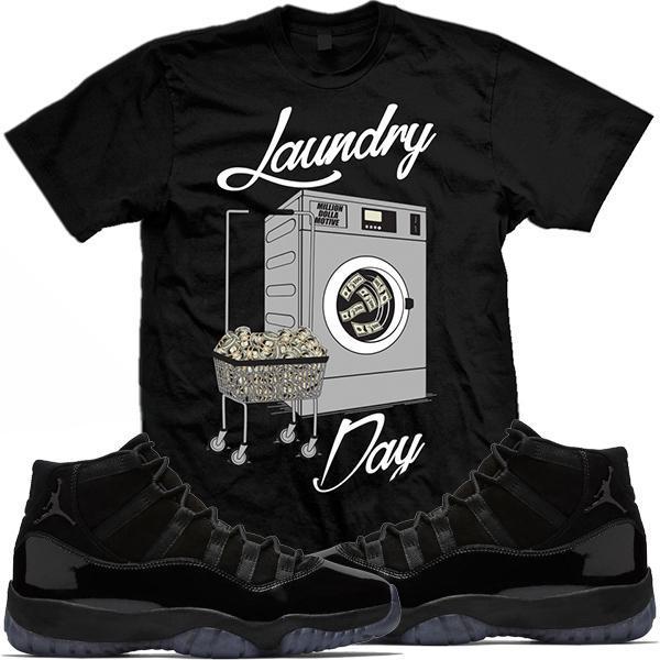 Jordan 11 Cap Gown Match Sneaker Tees Shirt - LAUNDRY DAY