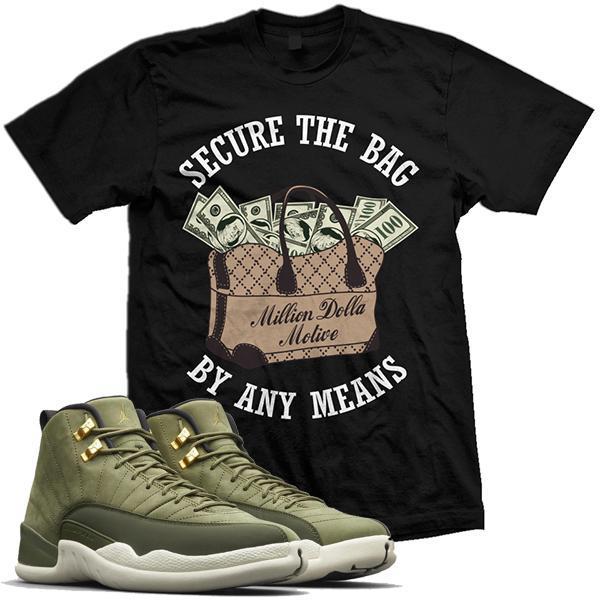 Jordan 12 Chris Paul Olive Match Sneaker Tees Shirt - SECURE THE BAG