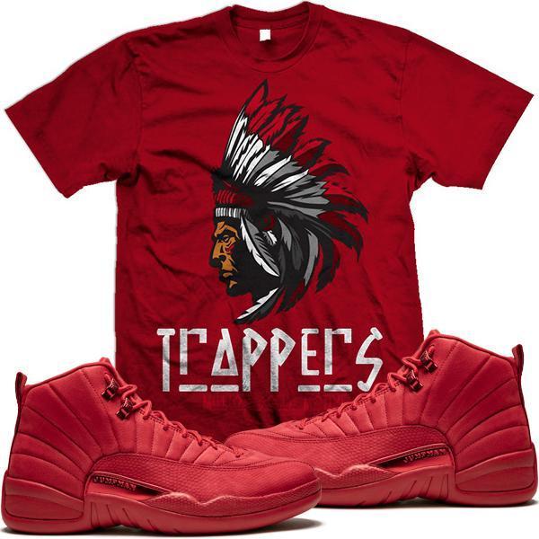 Jordan 12 Gym Red Sneaker Tees Shirt to Match - TRAPPERS