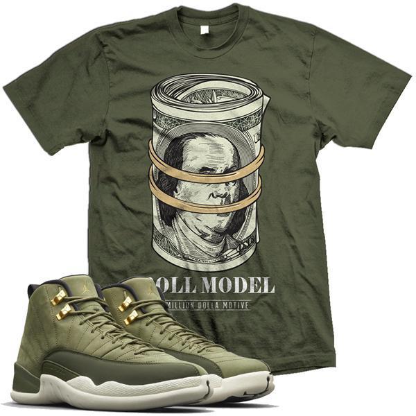 Jordan 12 Olive Chris Paul Match Sneaker Tees Shirts - ROLL MODEL