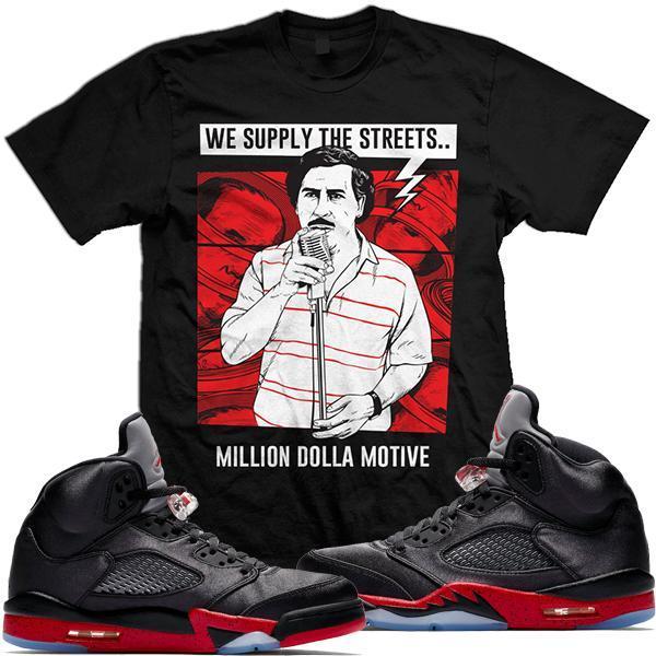 Jordan Retro 5 Satin Sneaker Tees Shirt to Match - SUPPLY STREETS