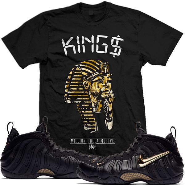 Metallic Gold Foamposites Sneaker Tees Shirt to Match - GOLD KINGS