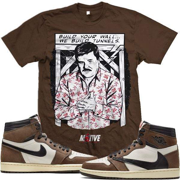 Air Jordan 1 Travis Scott Match Sneaker Tees Shirt - TUNNELS