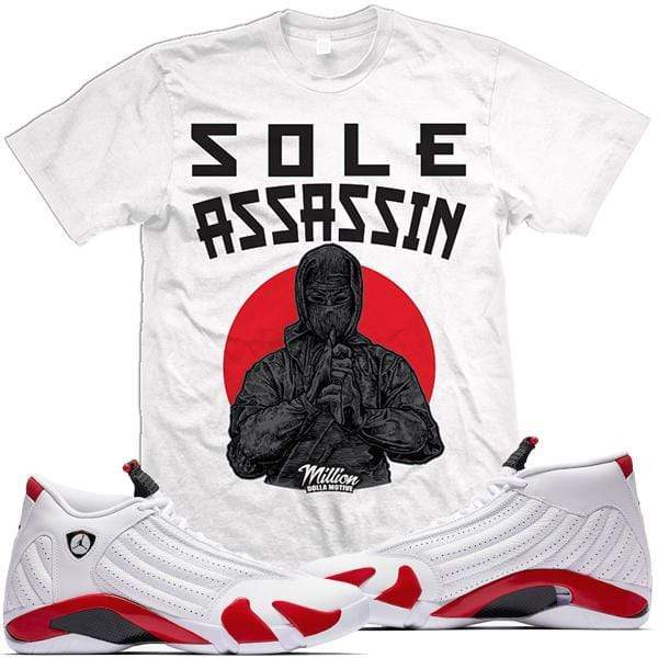 Jordan 14 Candy Cane 2019 Match Sneaker Tees Shirt - SOLE ASSASSIN