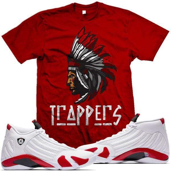 Jordan 14 Candy Cane 2019 Match Sneaker Tees Shirt - TRAPPER