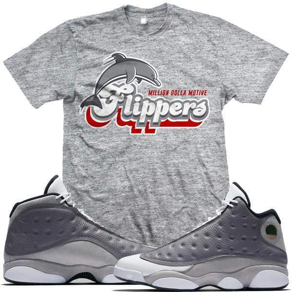 Jordan Retro 13 Atmosphere Grey Match Sneaker Tees Shirt - FLIPPERS