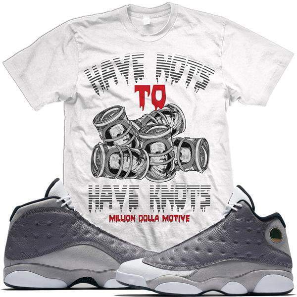 Jordan Retro 13 Atmosphere Grey Match Sneaker Tees Shirt - HAVE KNOTS