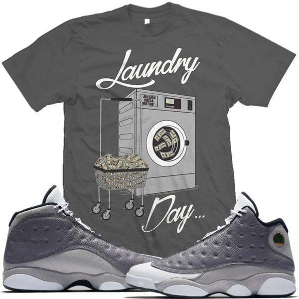 Jordan Retro 13 Atmosphere Grey Match Sneaker Tees Shirt - LAUNDRY DAY