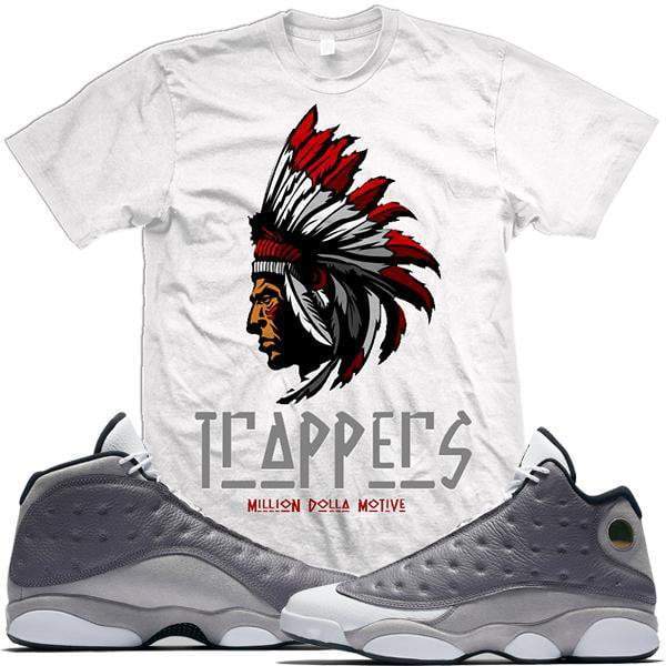 Jordan Retro 13 Atmosphere Grey Match Sneaker Tees Shirt - TRAPPERS