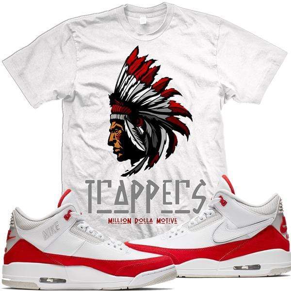 Jordan Retro 3 Tinker University Red Match Sneaker Tees Shirt - TRAPPERS