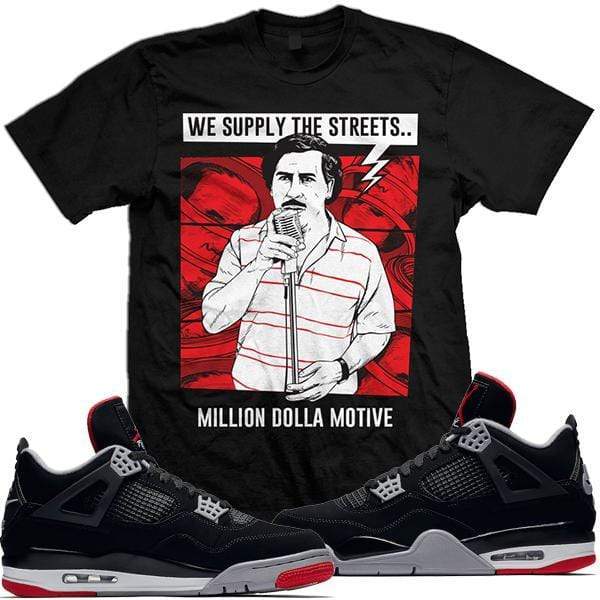 Jordan Retro 4 Bred 2019 Sneaker Tees Shirts - SUPPLY